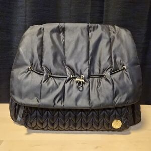 Chic Black Quilted Women's Backpack